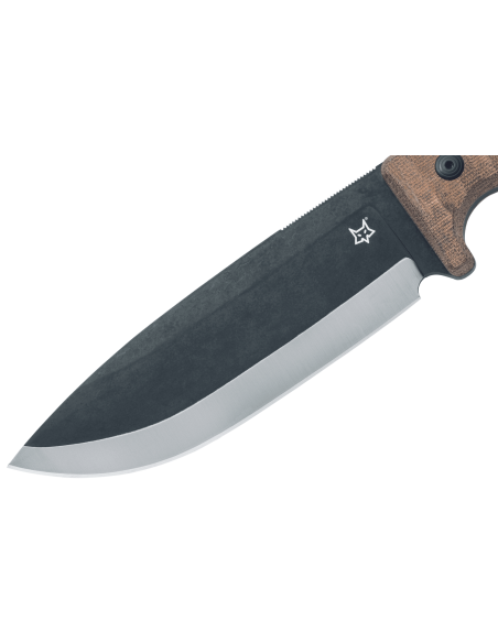 Fox Military Bushman FX.609OD kniv 16 cm blad micarta håndtak + skinnslire