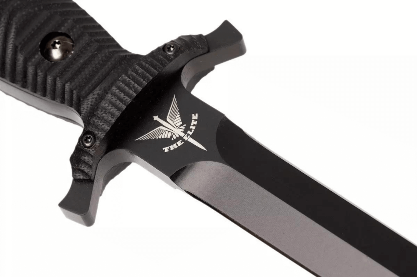 Fox Military Bellum Knife 21711 17,5 cm blad svart G10-handtag + slida