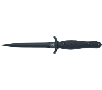 Cuchillo Fox Military Bellum 21711 17.5cm hoja, mango G10 negro + funda