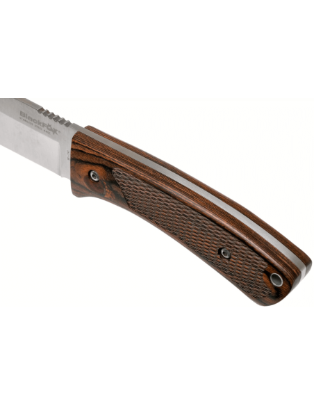 Coltello Black Fox BF.741 lama da 11,4 cm , manico in legno di pakka con fodero