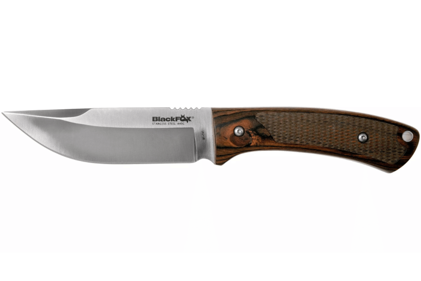 Black Fox BF.741 knife 11,4cm blade pakka wood handle with sheath