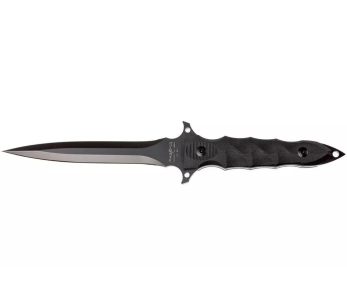 Fox Military Modras FX.507 veitsi 17.5cm terä musta G10 kahva + nahkatuppi 2