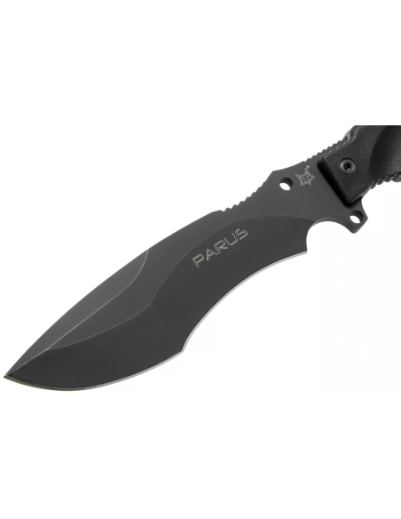 Fox Military Parus FX.9CM06 knife 17.5cm blade black Forprene handle + nylon sheath + survival kit