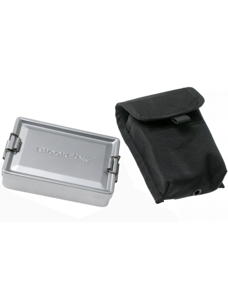 Faca Fox Military Parus FX.9CM06 Lâmina de 17,5 cm cabo em Forprene preto + bainha de nylon + kit de sobrevivência