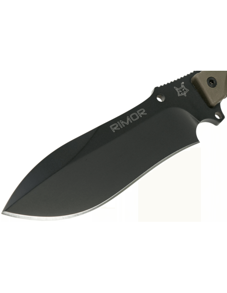 Cuchillo Fox Military Rimor FX.9CM07OD 17,5cm con mango de nylon/fibra de vidrio verde + funda