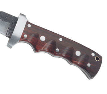 Herbertz kniv 102913 Damaskusblad 12,1 cm naglet trehåndtak med slire 2