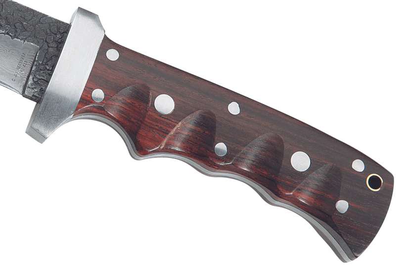 Messer Herbertz 102913 Damastklinge 12,1cm Holzgriff vernietet mit Etui