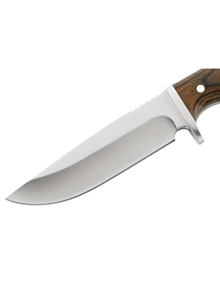 Herbertz 105811 knife stainless steel blade 10,8cm pakka wood handle with leather sheath