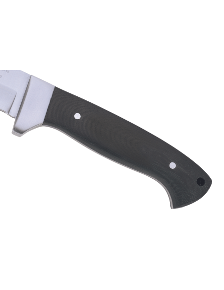 Herbertz 102110 coltello 9,8 cm lama in acciaio inox manico in micarta nero con fodero in pelle