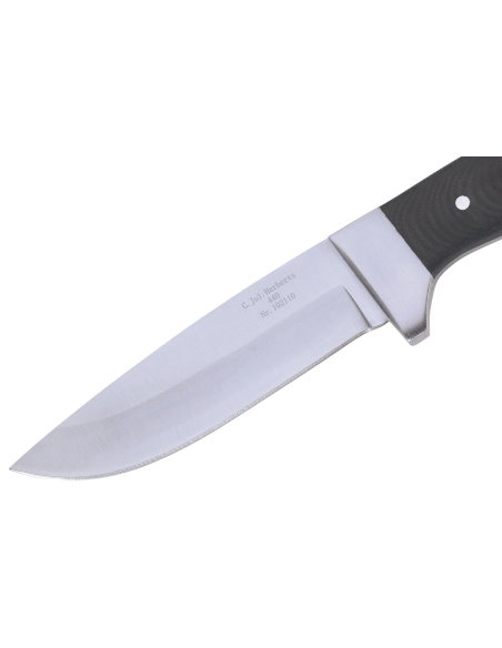 Herbertz 102110 coltello 9,8 cm lama in acciaio inox manico in micarta nero con fodero in pelle