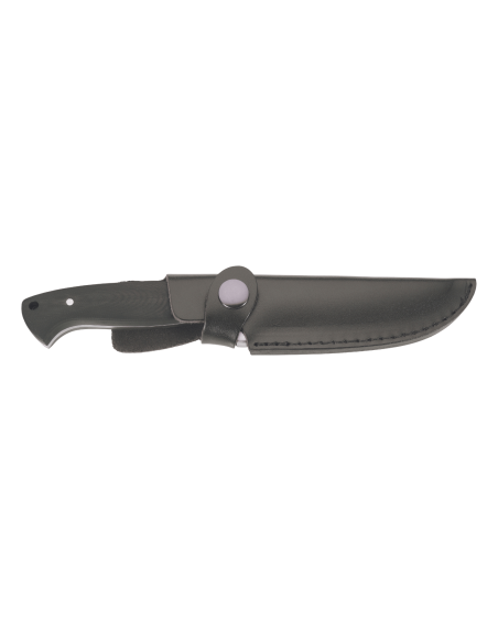 Herbertz 102110 coltello 9,8 cm lama in acciaio inox manico in micarta nero con fodero in pelle