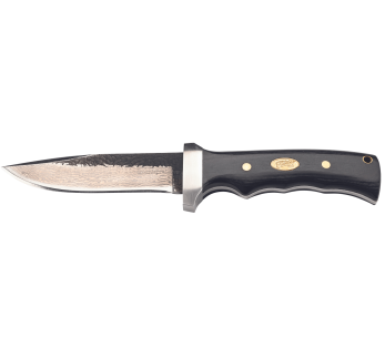 Herbertz 593413 veitsi 12cm damascenoitu terä niitattu pakkawood kahva + nahkatuppi