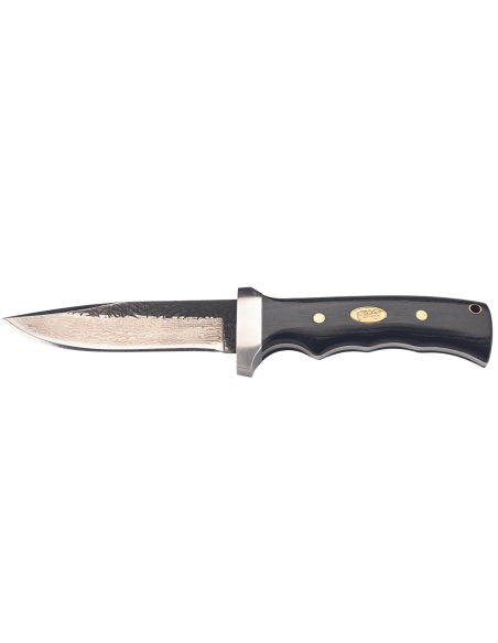 Herbertz 593413 knife 12cm damascened blade riveted pakkawood handle + leather sheath