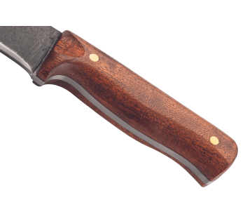 Cuchillo Herbertz 585518 hoja de damasco 17,9cm mango de madera de cerezo + funda de cuero + iniciador de fuego 2