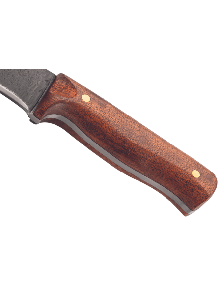 Herbertz Messer 585518 Damastklinge 17,9cm Kirschholzgriff + Lederetui + Feueranzünder