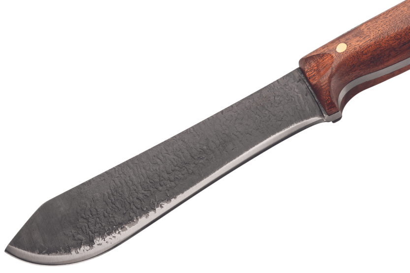 Herbertz kniv 585518 damaskusblad 17,9cm körsbärshandtag + läderslida + eldstartare