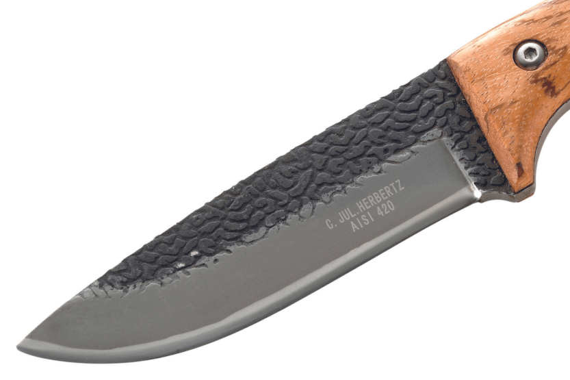 Cuchillo Herbertz 104210 hoja de acero inoxidable 10,5cm mango de madera de cebra con funda