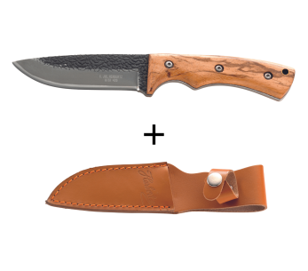 Coltello Herbertz 104210 lama in acciaio inox 10,5 cm manico in legno zebrato con fodero