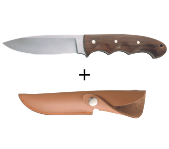 Cuchillo Herbertz 106011 11.1cm hoja de acero inoxidable Mango de madera Tagayasan con funda de cuero