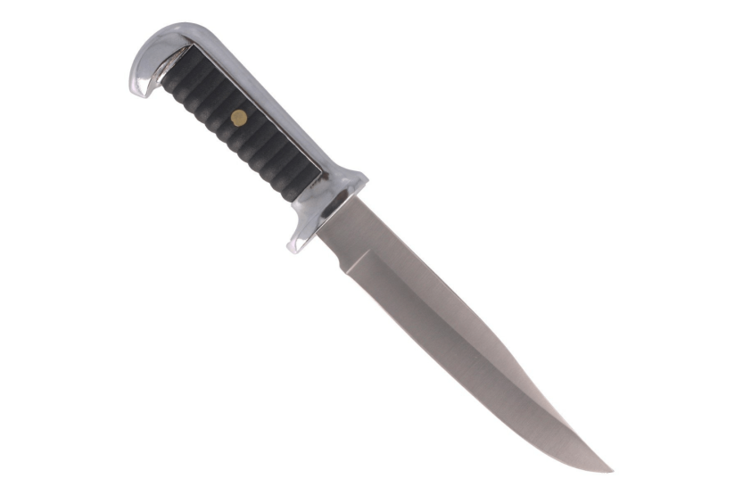 Herbertz Bowie knife 106415 15.5cm blade zinc and leather handle + leather sheath