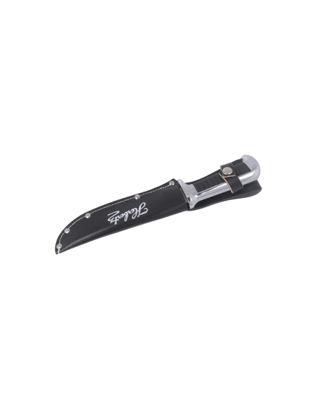 Herbertz Bowie knife 106415 15.5cm blade zinc and leather handle + leather sheath