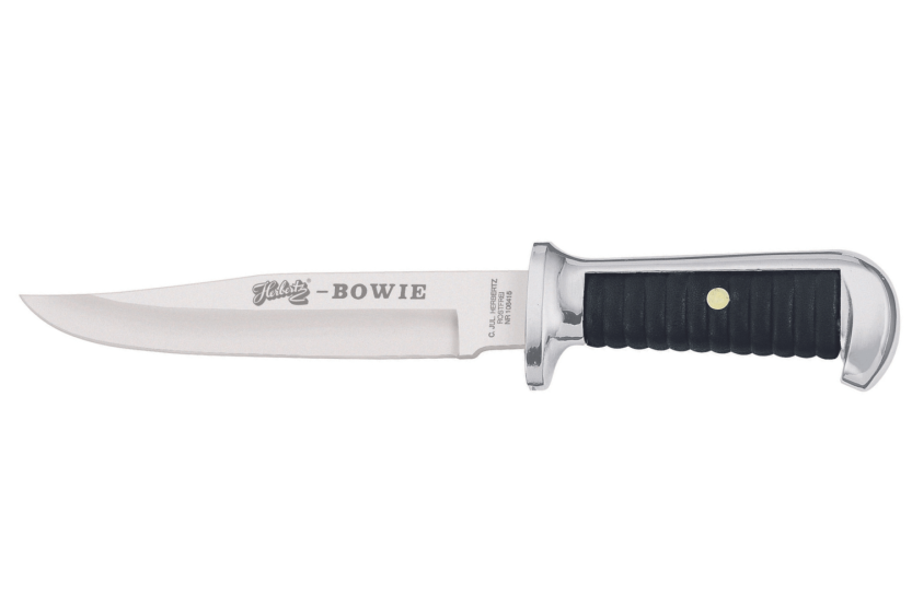 Herbertz Bowie knife 106415 15.5cm blade zinc and leather handle + leather sheath