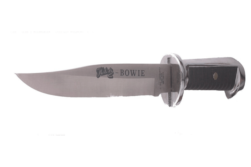Herbertz Bowie knife 106415 15,5cm blade zinc and leather handle + leather sheath