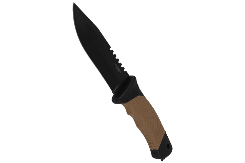Messer Herbertz 585412 Klinge 11,7cm Griff aus Gummi/Polymer mit Glasbrecher + Etui