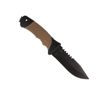 Faca Herbertz 585412 com 11,7 cm de lâmina e cabo de borracha/polímero com quebra-vidros + estojo 2