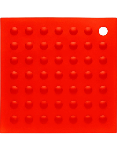 Salvamanteles de silicona rojo modelo pequeño 18x18cm