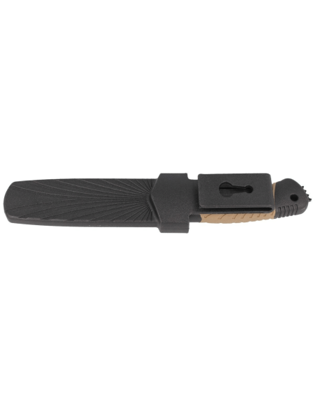 Herbertz 585412 veitsi 11.7cm terä kumi/polymeerikahva lasinmurtajalla + kotelo + kotelo