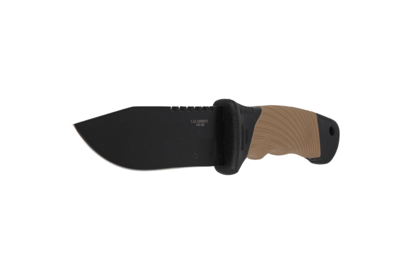 Herbertz 585412 kniv 11,7 cm blad gummi/polymerhåndtak med glassknuser + etui