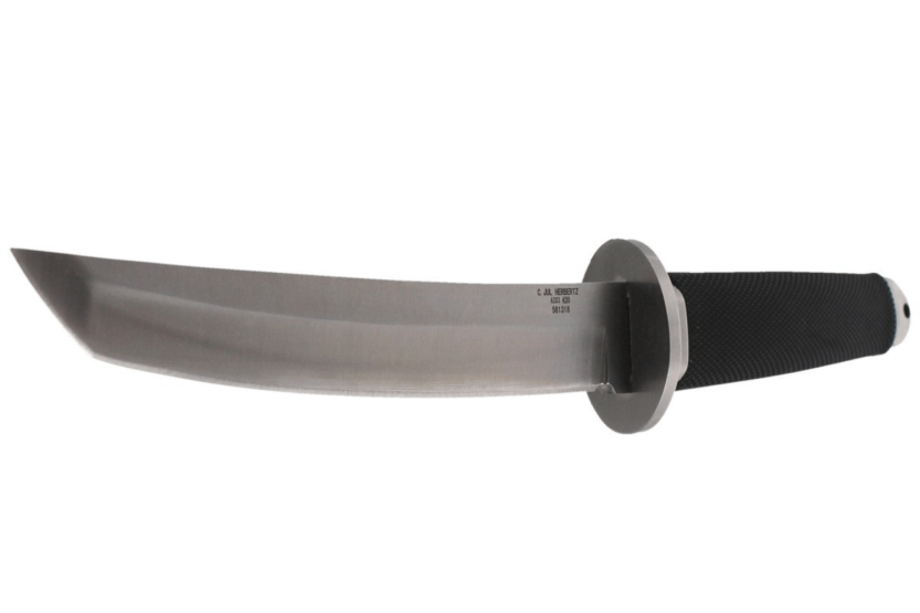 Cuchillo Herbertz 581318 18cm hoja tanto mango de goma negro + funda de cuero