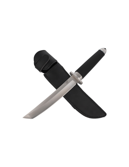 Coltello Herbertz 581318 18cm lama tanto manico in gomma nera + fodero in pelle