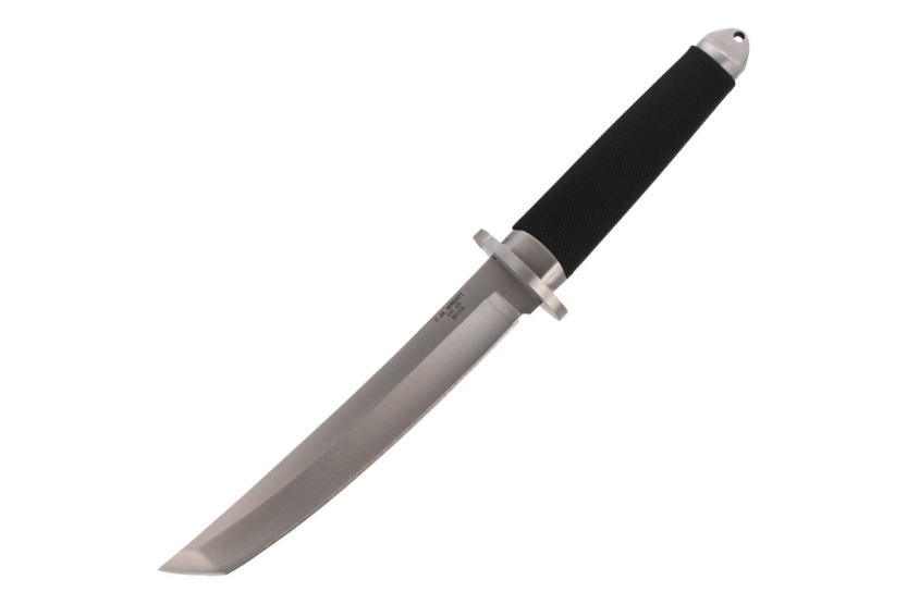 Herbertz mes 581318 18cm tanto lemmet zwart rubber handvat + leren schede