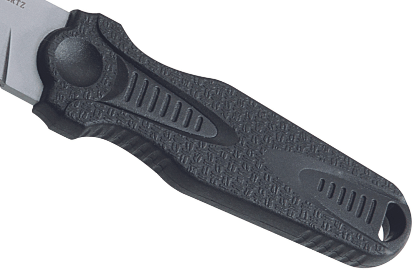Herbertz 108307 cuchillo de cuello 7cm hoja de acero inoxidable mango de polímero negro con funda