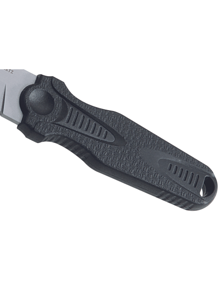 Herbertz 108307 cuchillo de cuello 7cm hoja de acero inoxidable mango de polímero negro con funda