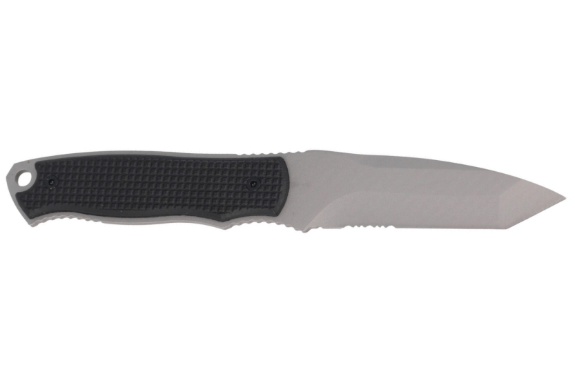 Herbertz halsmes 103407 7cm tanto lemmet zwart polymeer handvat + etui