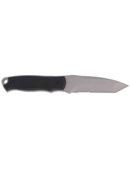 Herbertz halsmes 103407 7cm tanto lemmet zwart polymeer handvat + etui