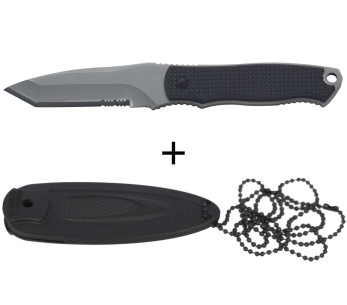Navaja Herbertz 103407 7cm hoja tanto mango polímero negro + funda
