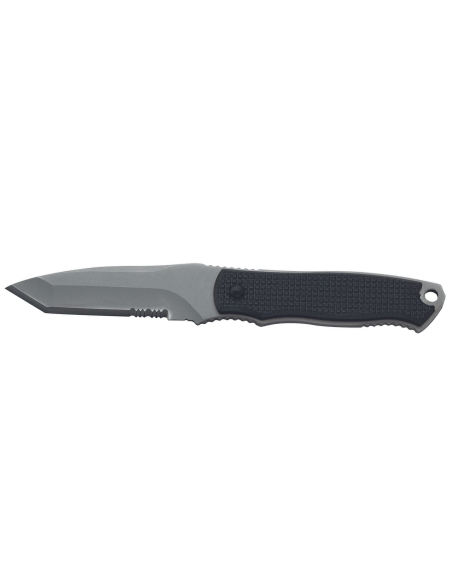 Herbertz halsmes 103407 7cm tanto lemmet zwart polymeer handvat + etui
