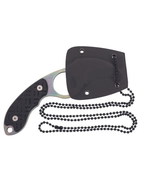 Herbertz 572904 karambit neck knife 4cm blade G10 handle black + case