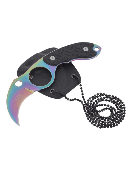 Herbertz 572904 karambit halskniv 4 cm blad G10 håndtak svart + etui