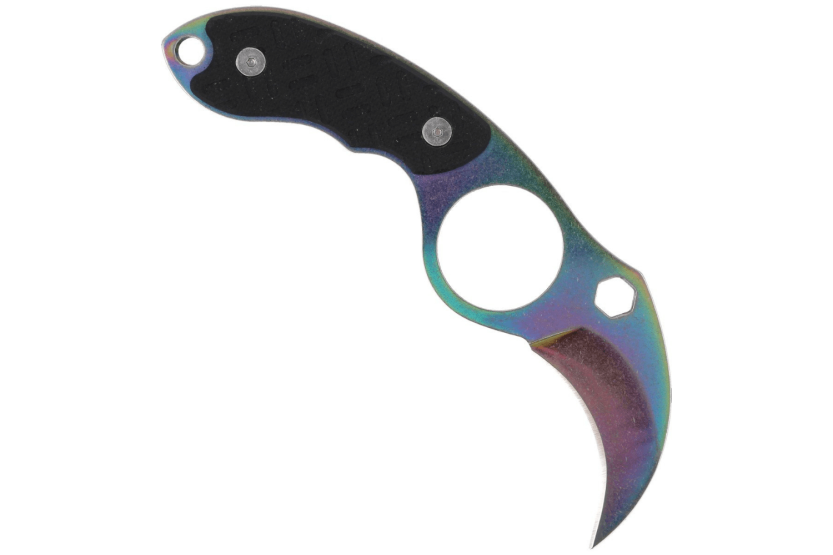 Herbertz 572904 karambit halskniv 4 cm blad G10 håndtak svart + etui