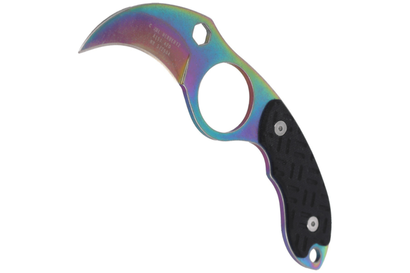 Herbertz 572904 karambit halskniv 4 cm blad G10 håndtag sort + etui