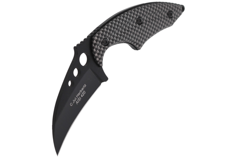 Herbertz karambit neck knife 575706 6cm blade aluminium handle + case