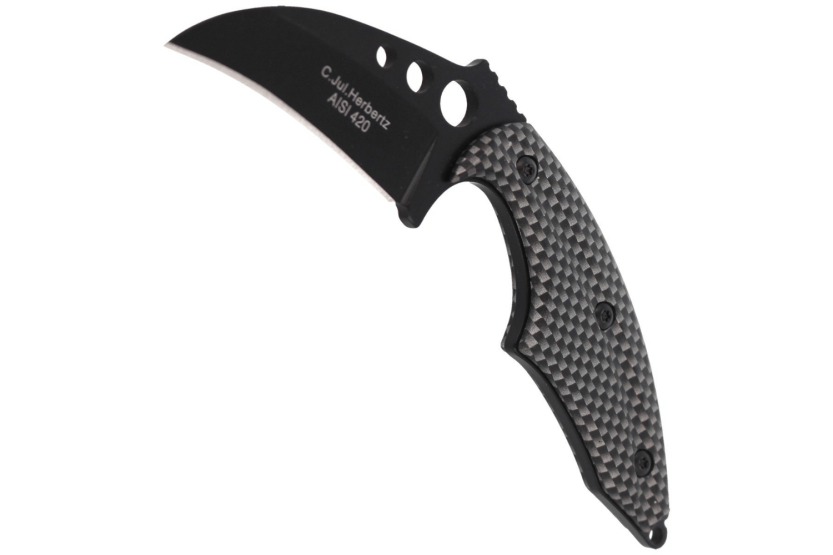 Herbertz karambit neck knife 575706 6cm blade aluminium handle + case