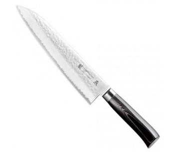 Tamahagane Tsubame japanilainen kokkiveitsi, jossa on vasaroitu terä 24cm VG5-teräs