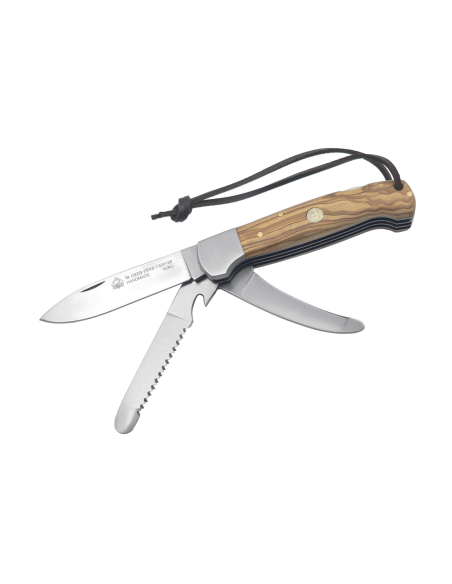 Puma IP La Caza Olive I 320511 coltello pieghevole multifunzione 11cm manico in legno d'oliva