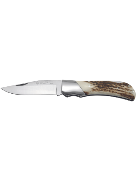 Puma IP Bison Stag folding knife 310112 11.5cm deer antler handle